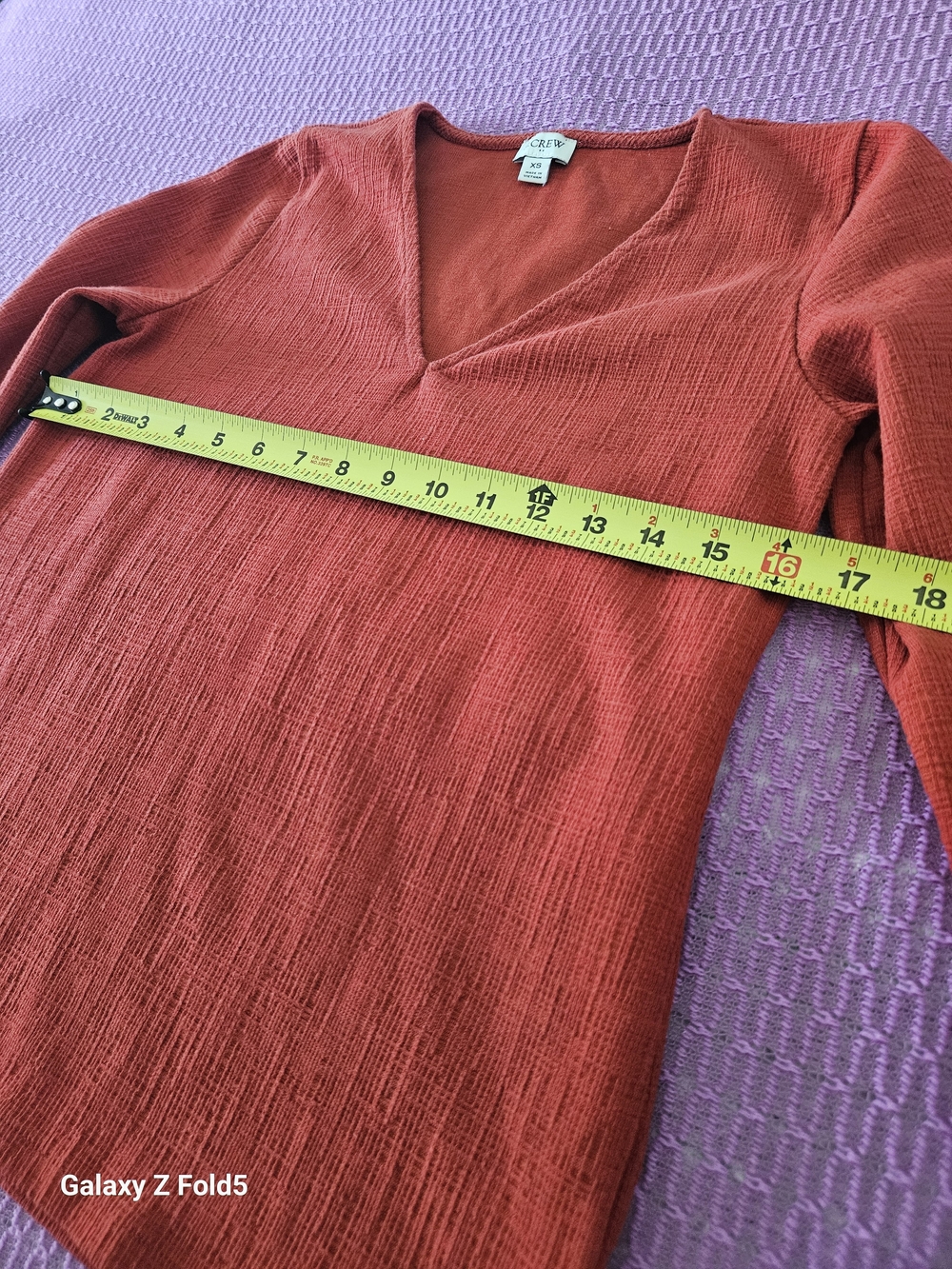 J. Crew Ribbed V-Neck Sweater in Rust - Picture 7 of 10